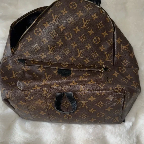 Louis Vuitton Brown Monogram Canvas Tote with Black Straps - Picture 7 of 10